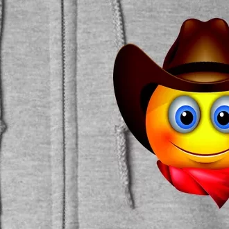 Cowboy Emoji Smiley Full Zip Hoodie