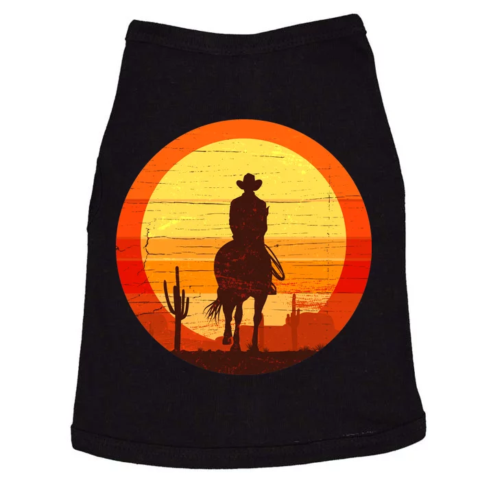 Cowboy Gamer Sunset Doggie Tank