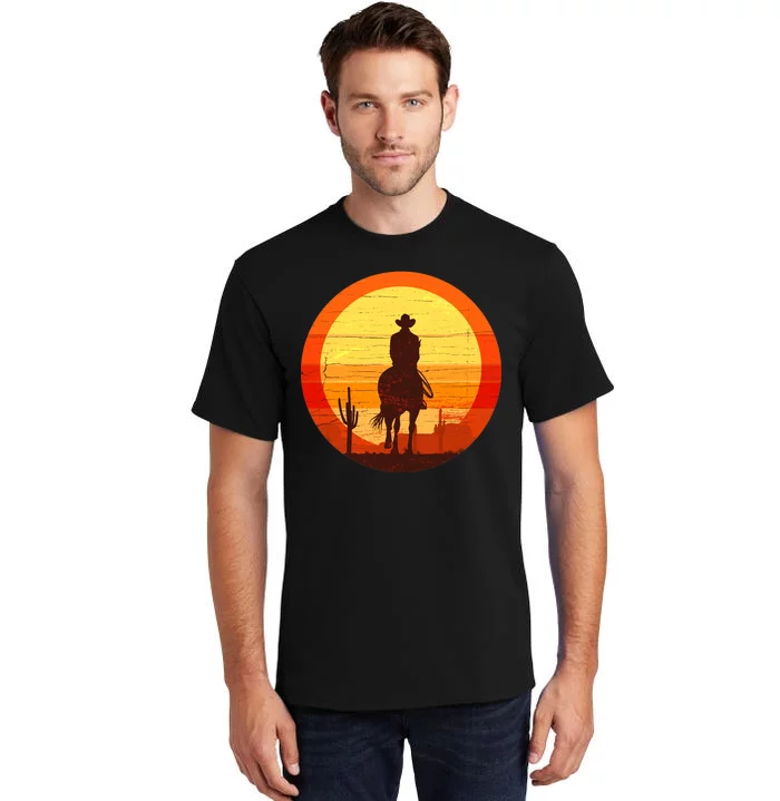 Cowboy Gamer Sunset Tall T-Shirt