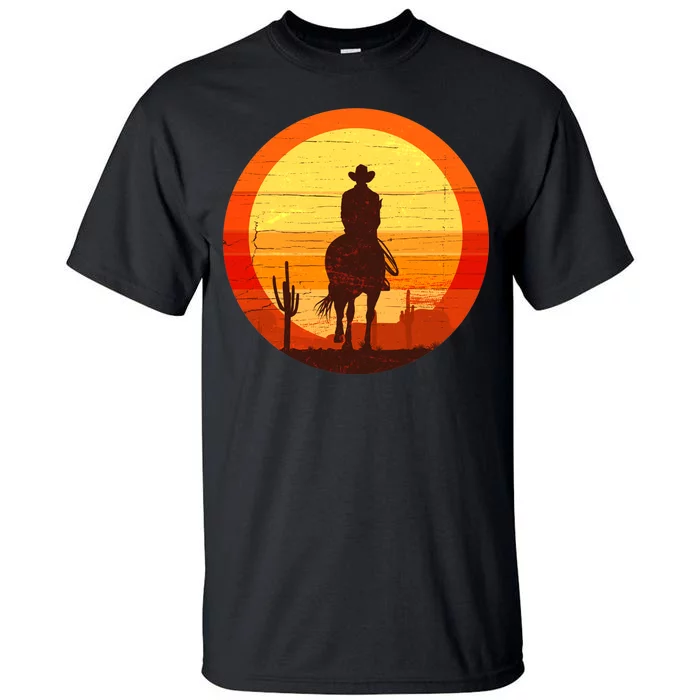 Cowboy Gamer Sunset Tall T-Shirt