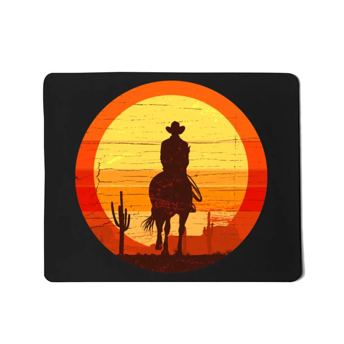 Cowboy Gamer Sunset Mousepad