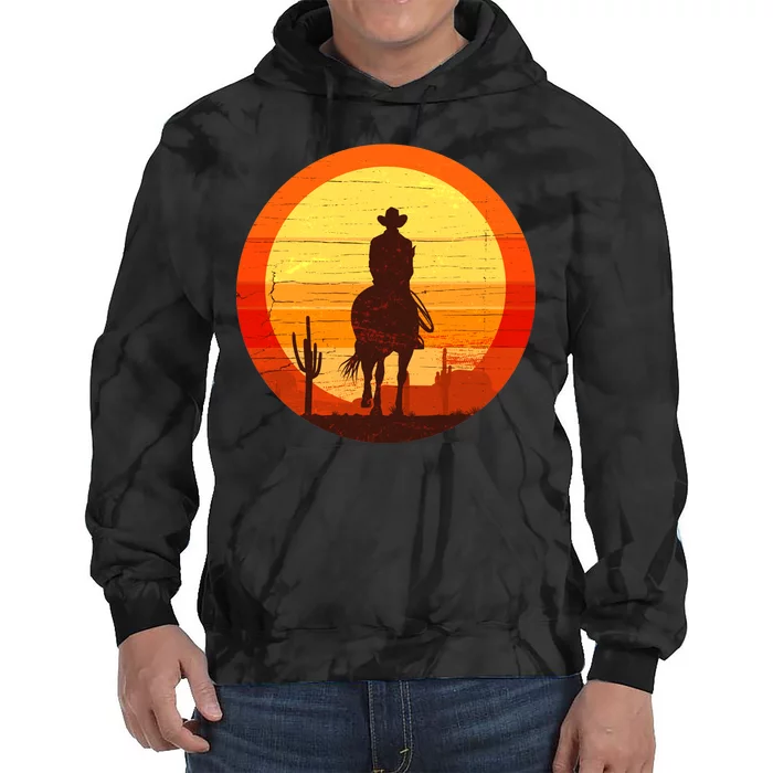 Cowboy Gamer Sunset Tie Dye Hoodie