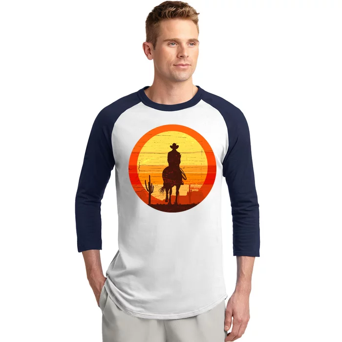 Cowboy Gamer Sunset Baseball Sleeve Shirt