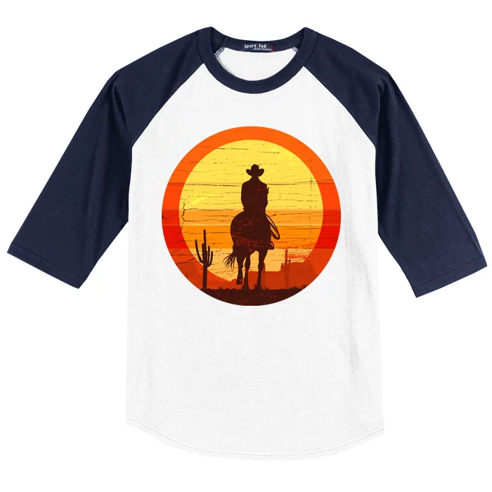 Cowboy Gamer Sunset Baseball Sleeve Shirt