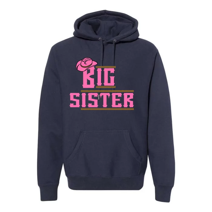 Cowgirl Big Sister Premium Hoodie