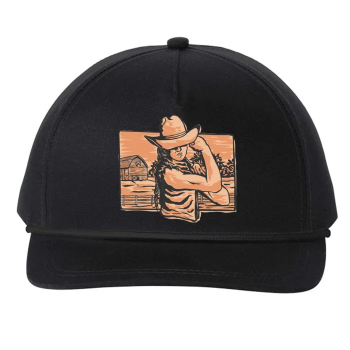 Cowgirl Flex Snapback Five-Panel Rope Hat