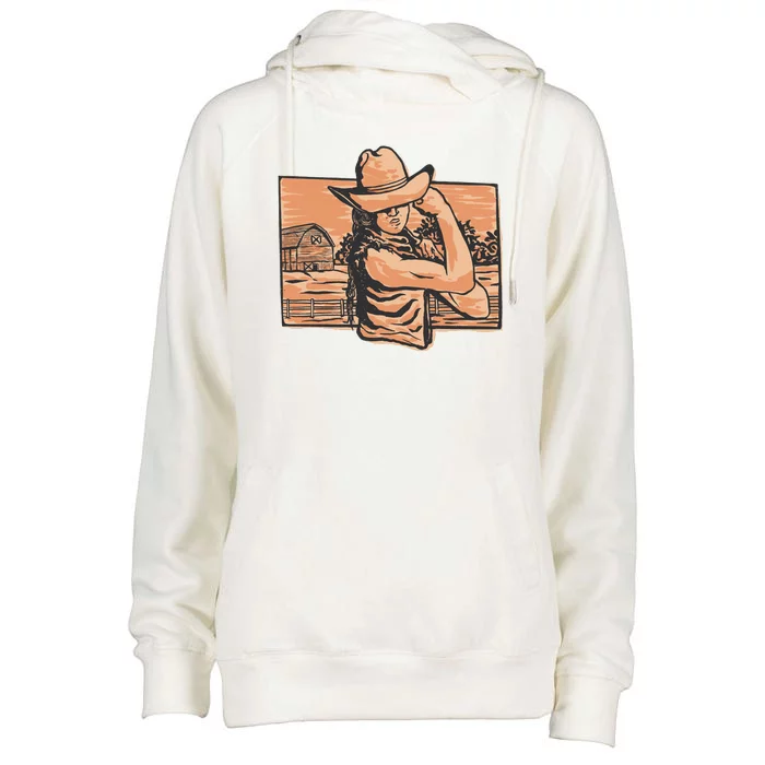 Cowgirl Flex Womens Funnel Neck Pullover Hood