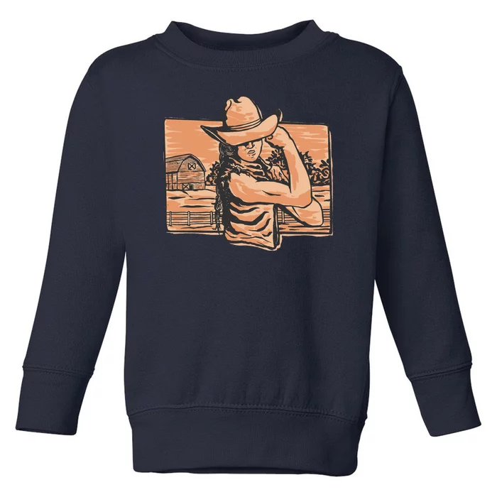 Cowgirl Flex Toddler Sweatshirt