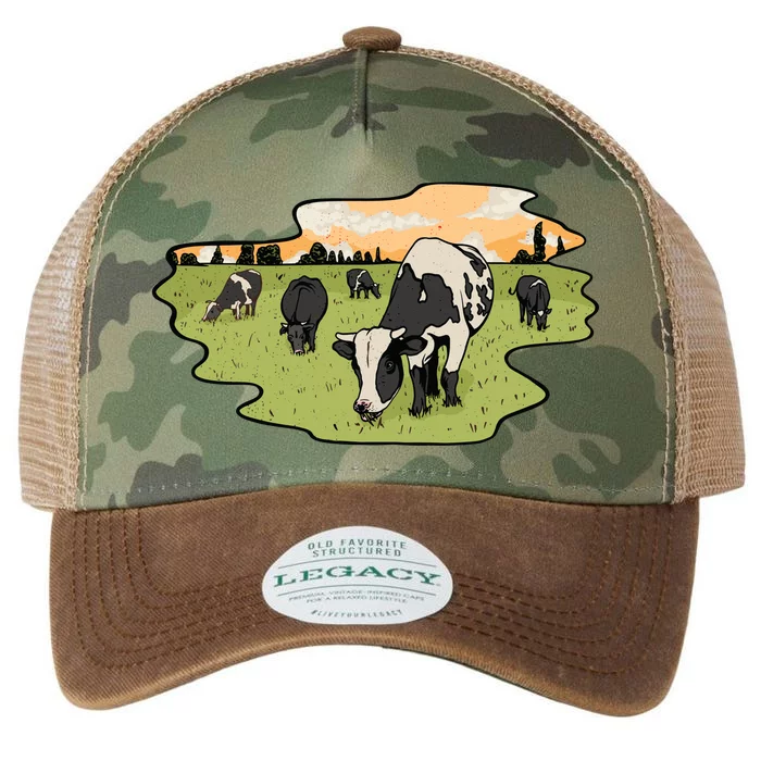 Cows In Field Legacy Tie Dye Trucker Hat