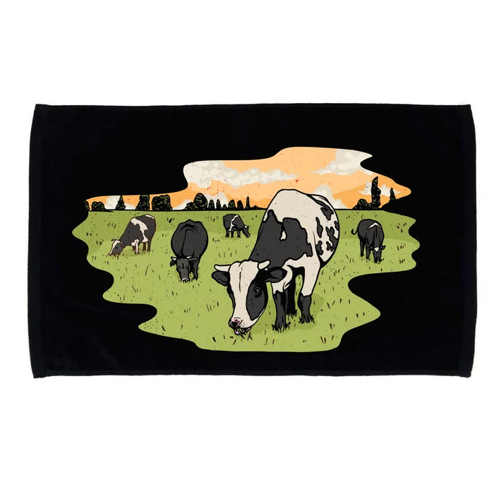 Cows In Field Microfiber Hand Towel