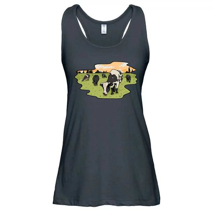 Cows In Field Ladies Essential Flowy Tank