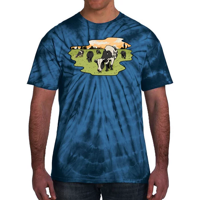 Cows In Field Tie-Dye T-Shirt