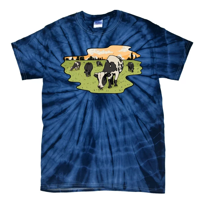 Cows In Field Tie-Dye T-Shirt