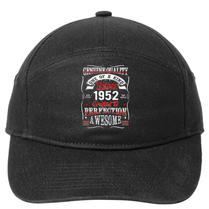 Crafted Perfection 1952 71st Birthday For 71 Years Old 7-Panel Snapback Hat