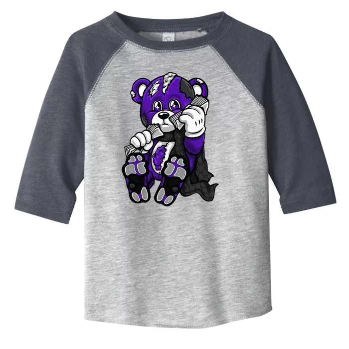 Court Purple 13s Tee Heartbreak Money 13 Retro Court Purple Toddler Fine Jersey T-Shirt