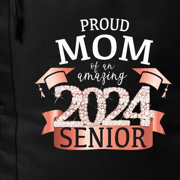 Celebration Proud 2024 Senior Mom I Elegant Pink Daily Commute Backpack