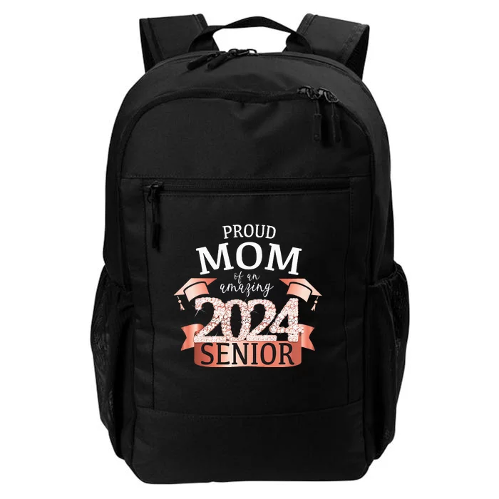 Celebration Proud 2024 Senior Mom I Elegant Pink Daily Commute Backpack