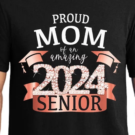 Celebration Proud 2024 Senior Mom I Elegant Pink Pajama Set