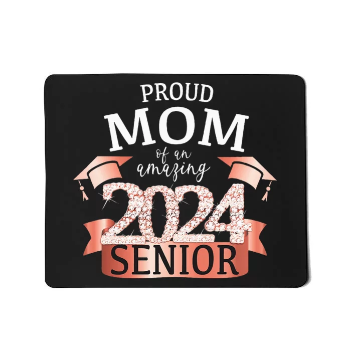 Celebration Proud 2024 Senior Mom I Elegant Pink Mousepad