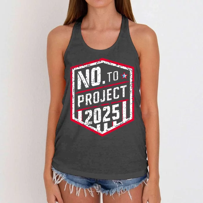 Current Political 2024 Stop Project 2025 Women's Knotted Racerback Tank