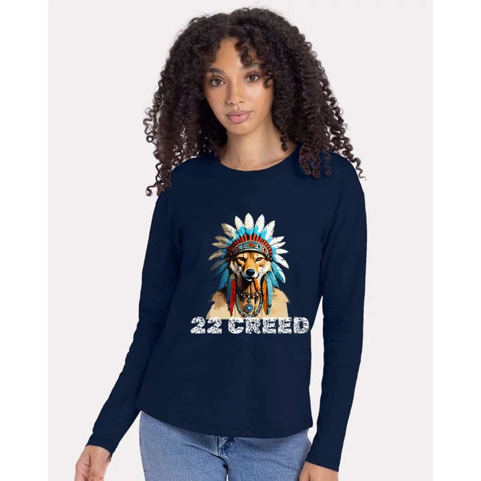 Coyote Predator 22 Cree.D Graphic Design Womens Cotton Relaxed Long Sleeve T-Shirt