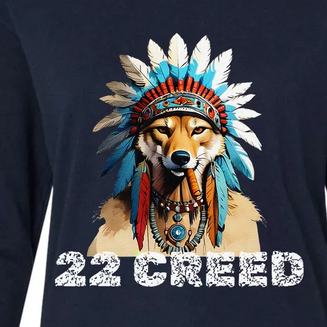 Coyote Predator 22 Cree.D Graphic Design Womens Cotton Relaxed Long Sleeve T-Shirt