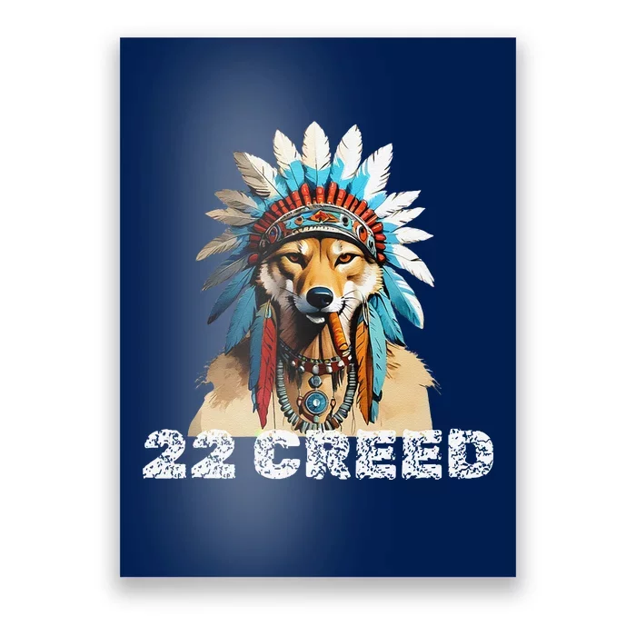 Coyote Predator 22 Cree.D Graphic Design Poster