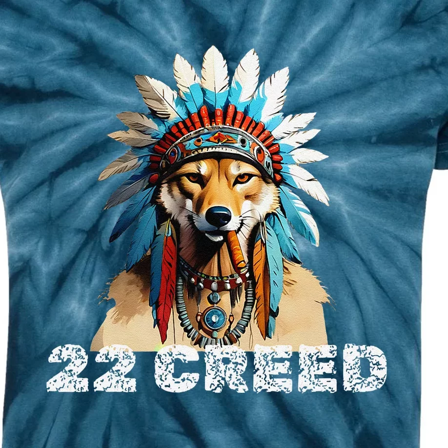 Coyote Predator 22 Cree.D Graphic Design Kids Tie-Dye T-Shirt