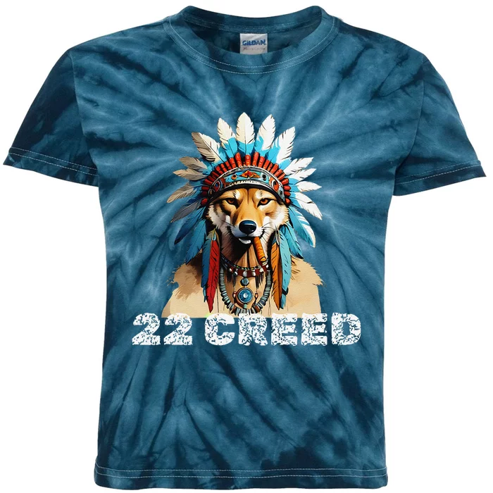 Coyote Predator 22 Cree.D Graphic Design Kids Tie-Dye T-Shirt