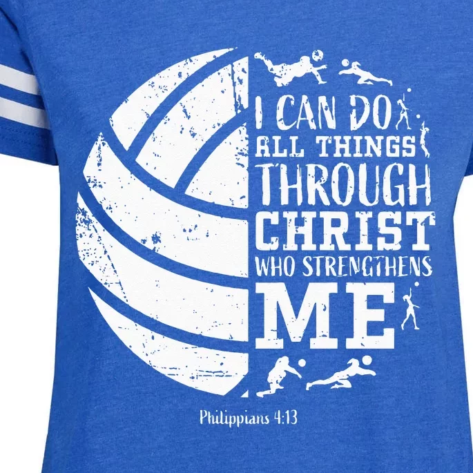 Cute Philippians 413 Volleyball Gifts Teen Women Her Enza Ladies Jersey Football T-Shirt