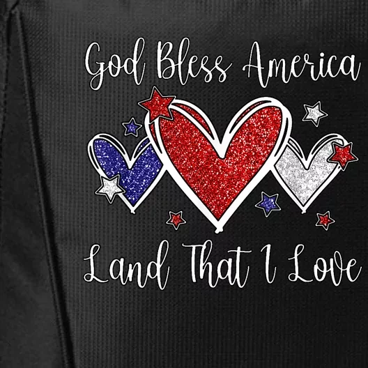 Cute Patriotic 4th Of July God Bless America City Backpack