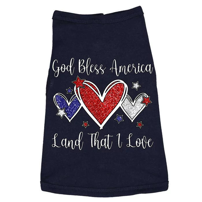 Cute Patriotic 4th Of July God Bless America Doggie Tank