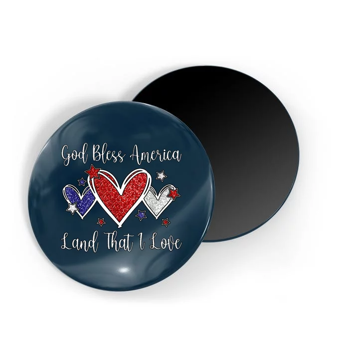 Cute Patriotic 4th Of July God Bless America Magnet