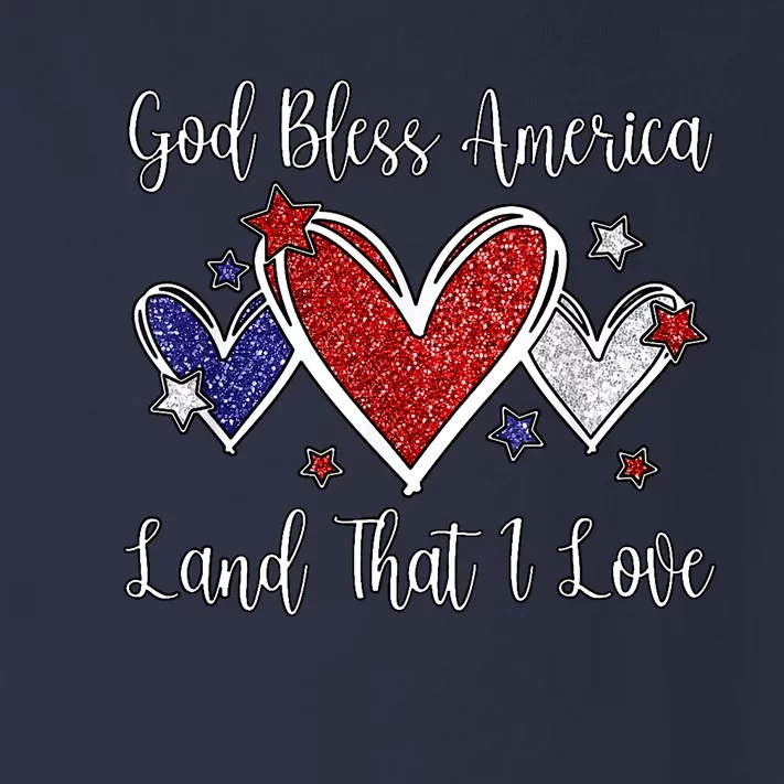 Cute Patriotic 4th Of July God Bless America Toddler Long Sleeve Shirt