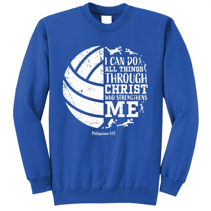 Cute Philippians 4:13 Volleyball Funny Gift Teen Her Gift Sweatshirt