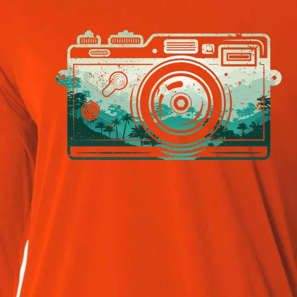 Cool Photography Art Photographer Camera Lover Gift Cooling Performance Long Sleeve Crew