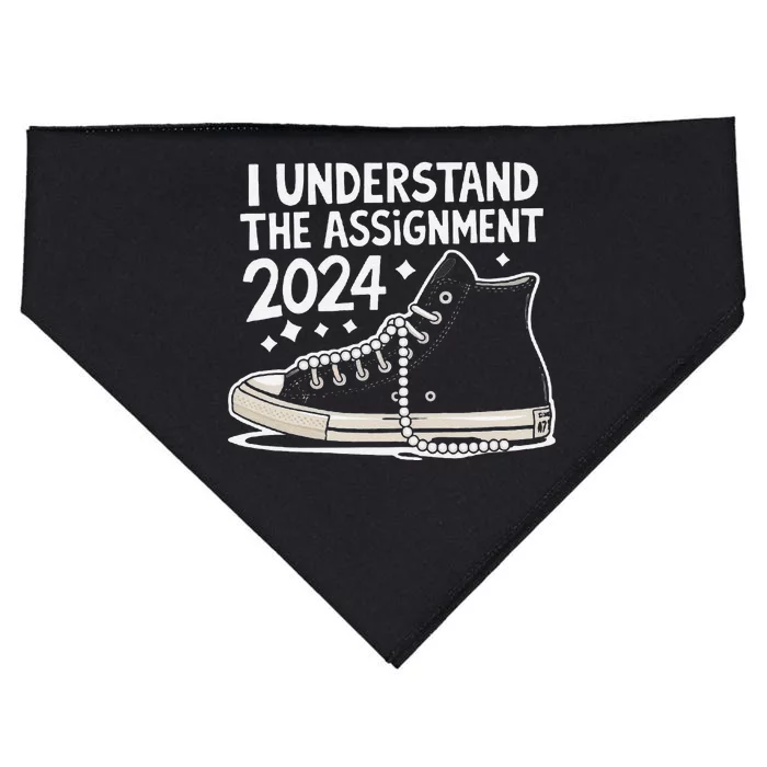 Chucks Pearls And Politics Harris USA-Made Doggie Bandana