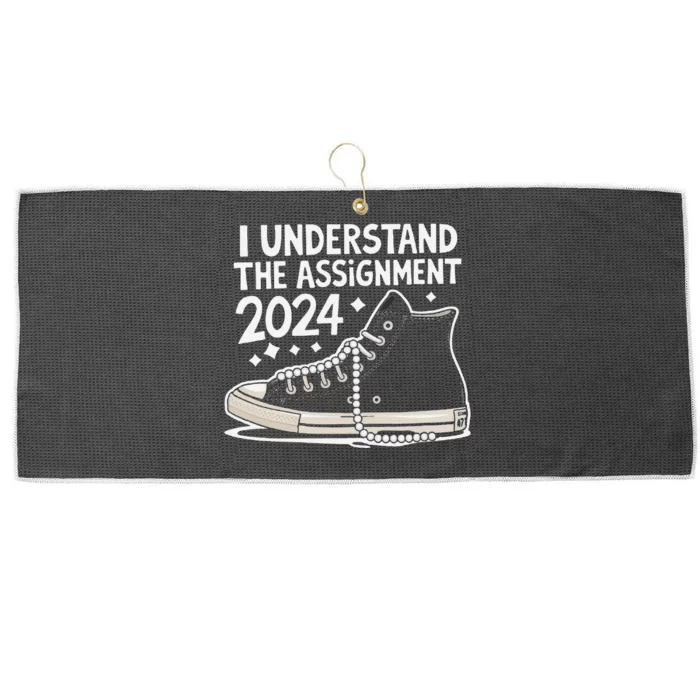 Chucks Pearls And Politics Harris Large Microfiber Waffle Golf Towel