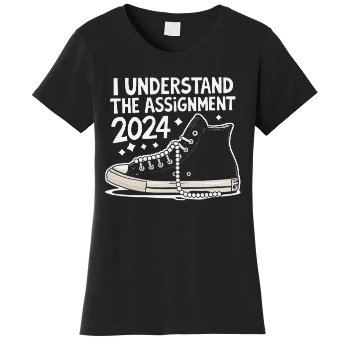 Chucks Pearls And Politics Harris Women's T-Shirt