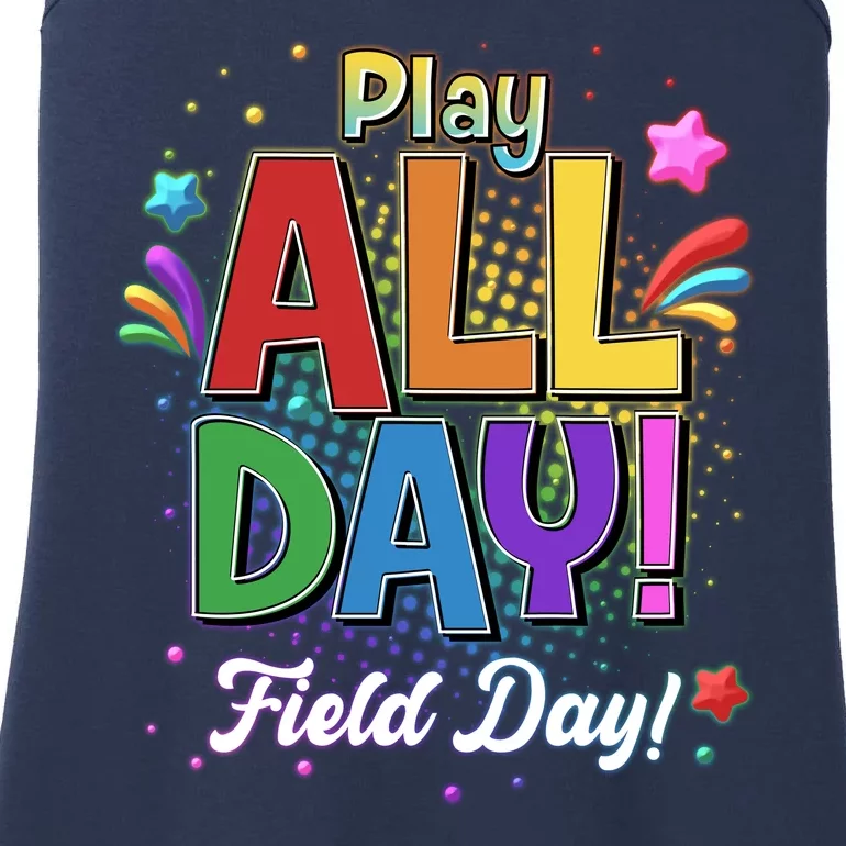 Colorful Play All Day Field Day Ladies Essential Tank