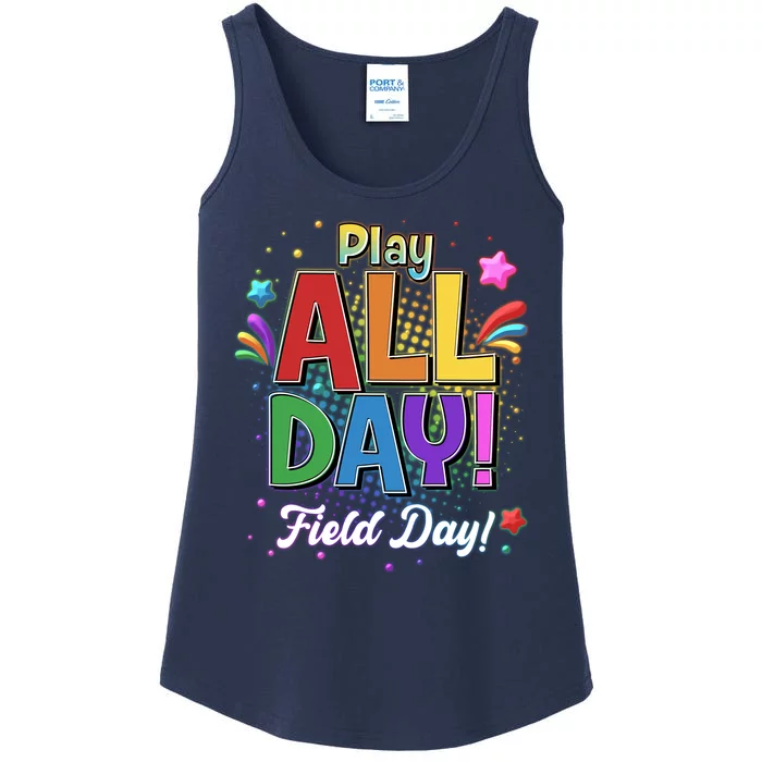 Colorful Play All Day Field Day Ladies Essential Tank