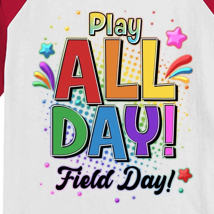 Colorful Play All Day Field Day Kids Colorblock Raglan Jersey