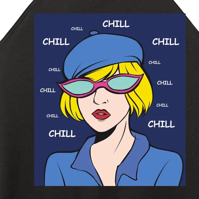 Chill Pop Art Women’s Perfect Tri Rocker Tank