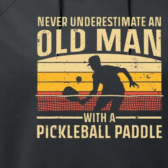 Cool Pickleball Art Paddle Pickleball Player Performance Fleece Hoodie