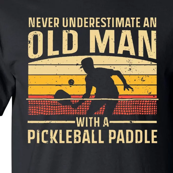 Cool Pickleball Art Paddle Pickleball Player Tall T-Shirt