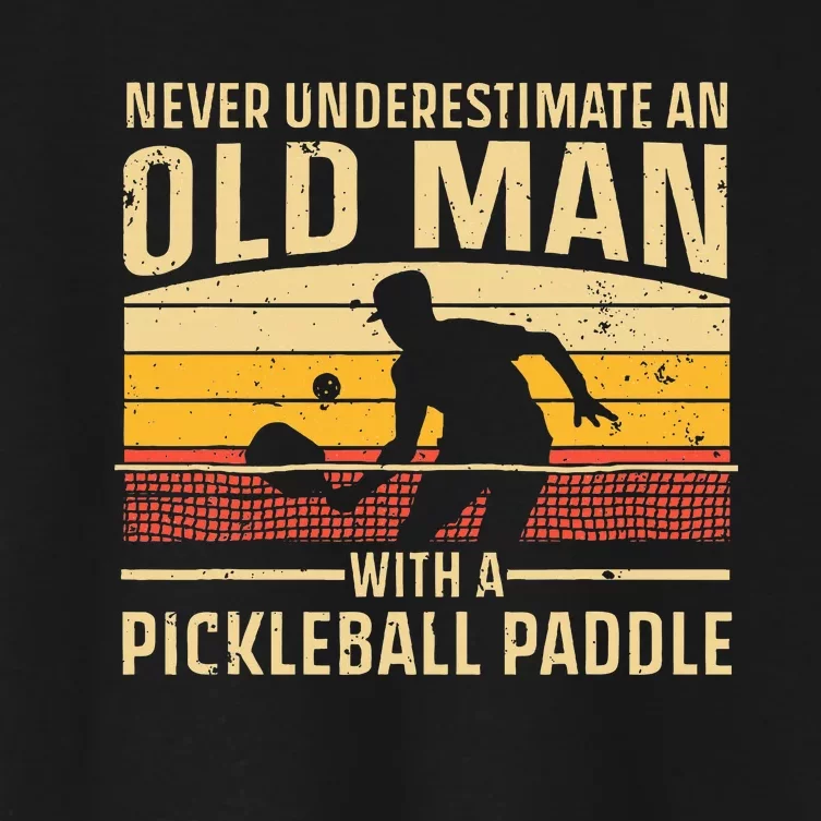 Cool Pickleball Art Paddle Pickleball Player Women's Crop Top Tee