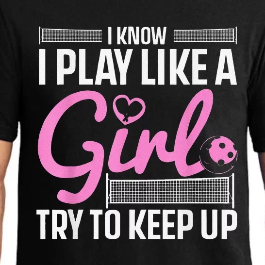 Cool Pickleball Art For Girls Player Pickleball Lover Pajama Set