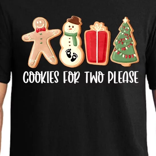 Christmas Pregnancy Announcement Cookies For Two Please Pajama Set