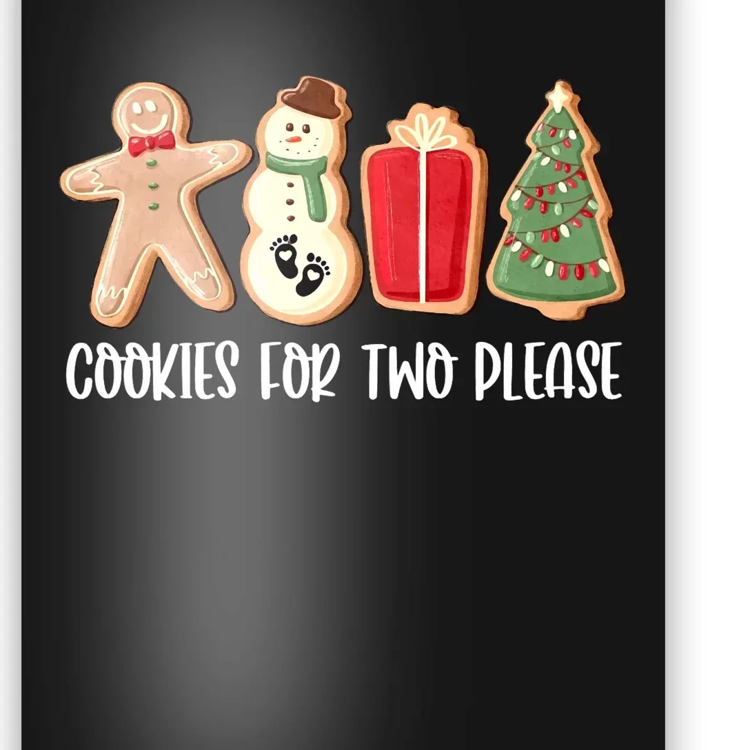 Christmas Pregnancy Announcement Cookies For Two Please Poster