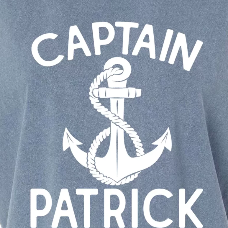 Captain Patrick Anchor Boating Yacht Boat Ship Cool Gift Garment-Dyed Women's Muscle Tee